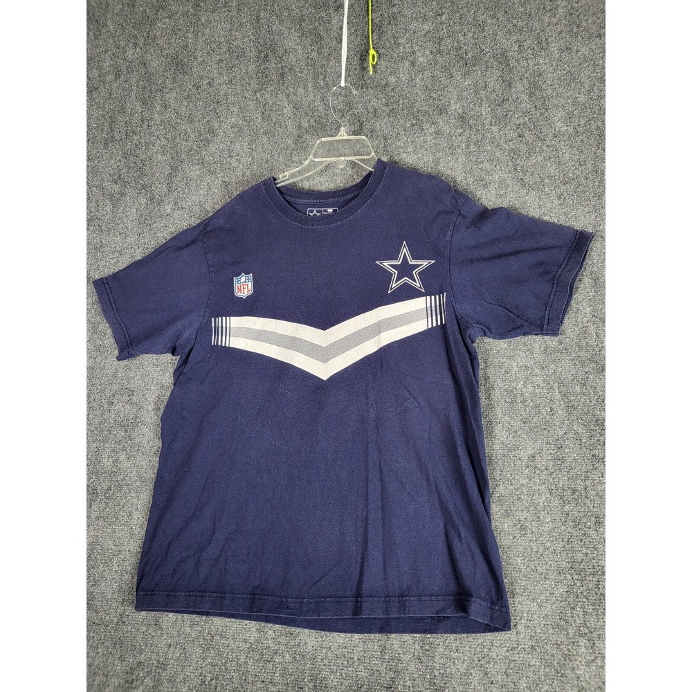 Dallas Cowboys Tony Romo Shirt Mens L Large Blue NFL Team Apparel Football Tee